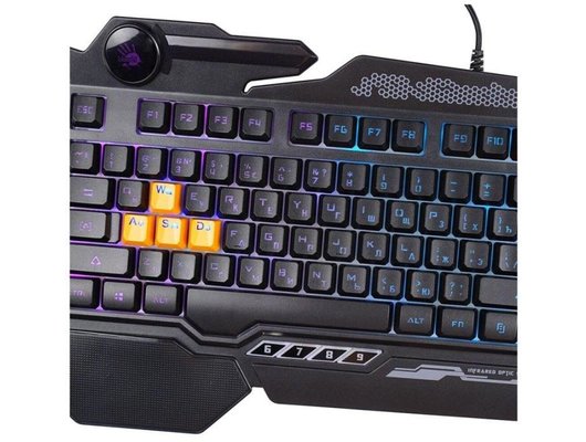 Клавиатура проводная игровая A4Tech Bloody B314 черный (подставка для запястий)